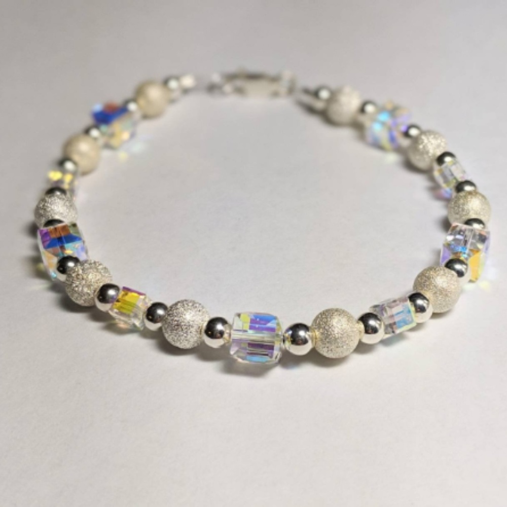 Swarovski Crystal cube bracelet